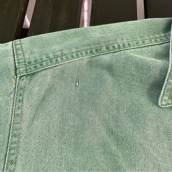 Vintage 90s Gap Denim Oxford Shirt in Mint Green (M) - Picture 9 of 9